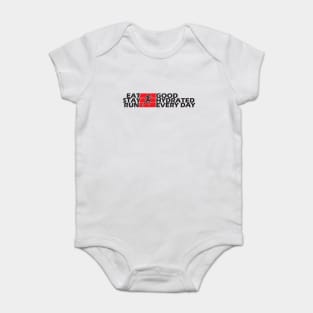 Healthy Life Slogan Baby Bodysuit